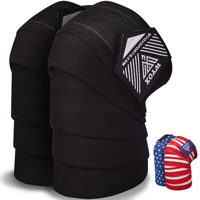 WYOX Knee Wraps Strap For Weightlifting,Knee Pads Powerlifting Black Friday Deal - Image 1 of 4