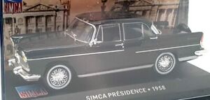 Altaya 1/43 Scale AL261021B - 1958 Simca Presidence - Black