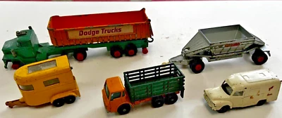 Matchbox Lot, Pony Trailer #43, Lomas Ambulance #14, Stake Truck, 2 King Sizes - Image 1 of 4