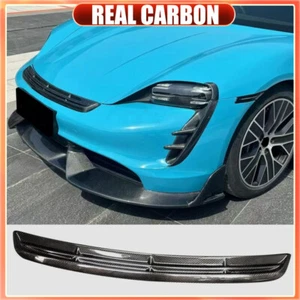 Cubierta de rejilla de parachoques de capó delantero de carbono real para Porsche Taycan 9J1 Turbo S - Imagen 1 de 11
