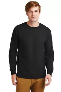 Gildan G2400 Ultra Cotton Long Sleeve US Cotton Heavyweight Plain Blank T-Shirt - Picture 1 of 31