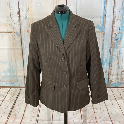 Blazer De Colección Norton McNaughton Poliéster Pecho Único Talla 14 Marrón Negocios Foto 1 de 4