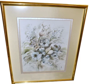 Acuarela, flores, Ilsa Klingelhöfer, nacido 1940, bajo Picaporte, enmarcado - Imagen 1 de 2