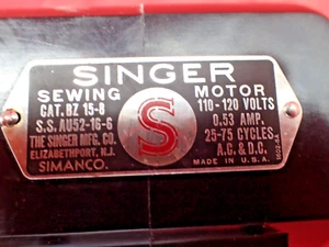 Vintage Singer Sewing Machine Motor BZ 15-8 w/ 99 Mount Tested - Picture 1 of 9