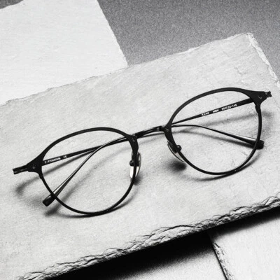 Hombres Mujeres Retro Ovalado Metal Luz Anteojos Marco Optometría Gafas Foto 1 de 4