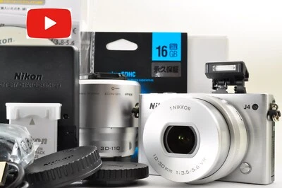 [US Duty Paid] Nikon 1 J4 Silver Double Zoom Kit 10-30mm VR & 30-110mm SC: 8 - Image 1 of 4