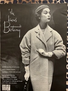Anuncio de moda Tazmeer botánica años 50 - Jean Patchett 1953 - Imagen 1 de 1