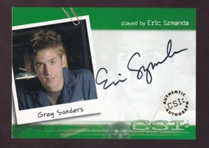 CSI: Crime Scene Investigation 2003 Autograph Card CSI-A4 Eric Szmanda - Picture 1 of 2