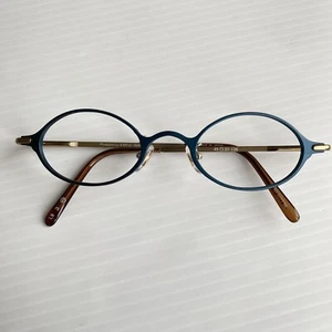 Kansai Yamamoto Japan Deadstock 90s Vintage Frames Eyeglasses Blue Metal Unworn - Picture 1 of 12