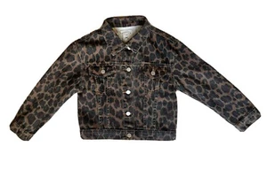 NWT HAYDEN Leopard Girls Denim Jacket Sz S - Picture 1 of 6