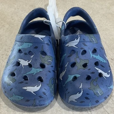 Capelli Infant/Toddler Rubber Slingback Clogs Slip-on Shark Water Shoes Size 2 - Image 1 of 4