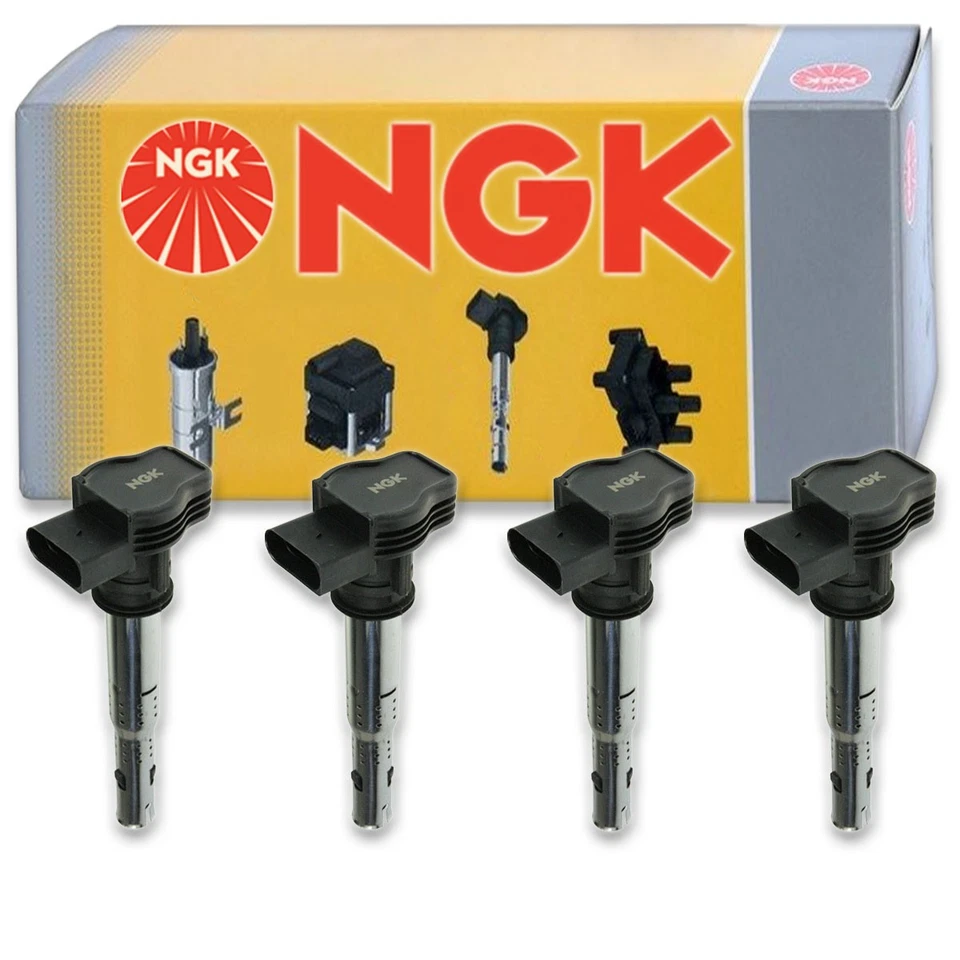 4 bobinas de encendido NGK para Volkswagen Eos 2007-2016 2,0 L L L4 cable de bujía hj Foto 1 de 4