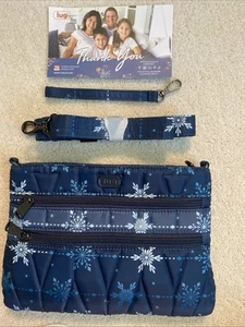 Lug Slider Crossbody Bag Snowflake Quilted Dazzle, Double Zipper Purse Neu mit Etikett. - Bild 1 von 15