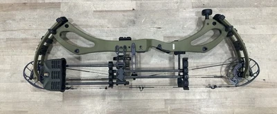 PSE Mach 33 DS, RH, 25.5-31in DL, 60-70lb DW, Olive Green - Image 1 of 4