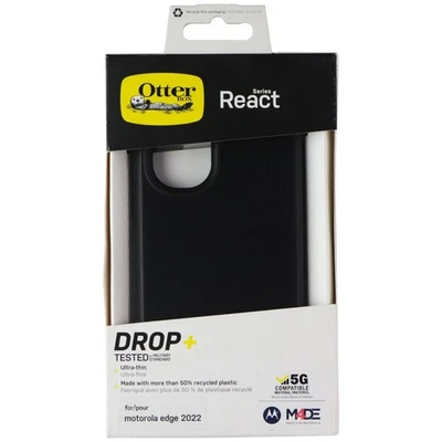 Capa OtterBox React Series para Motorola Edge (2022) - Preta - Imagem 1 de 2