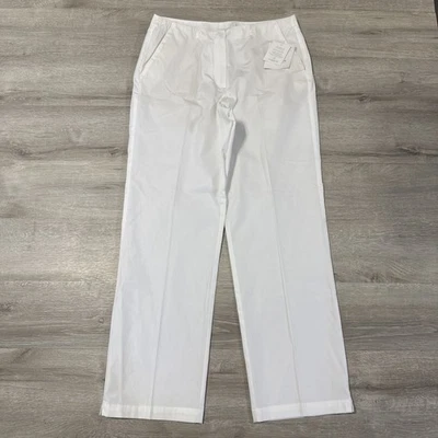 Liz Claiborne Pants Women’s White Dress Pants Petite Straight Leg Size 10P NWT - Image 1 of 4