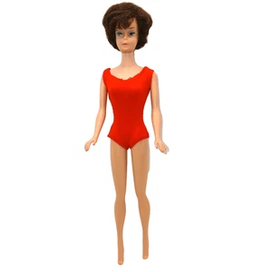 Vintage 1960s Bubble Cut Barbie Doll Brunette Red Swimsuit Japan Mattel READ - Picture 1 of 15