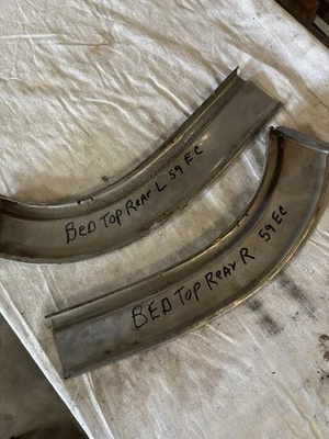 1959/60 Chevrolet El Camino Bed Top Stainless Rear Corner Trim L@ R - Image 1 of 4