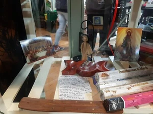 Großes Hexerei Konvolut großer roter Jaspis Mond und Maria Ritualartikel - Bild 1 von 11