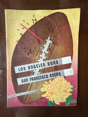 December 5, 1948 Los Angeles Dons vs San Francisco 49ers Official Program - Image 1 of 3