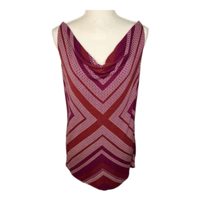 Camiseta sin mangas Cabi para mujer pequeña con estampado de puntos geométricos multicolor Foto 1 de 4