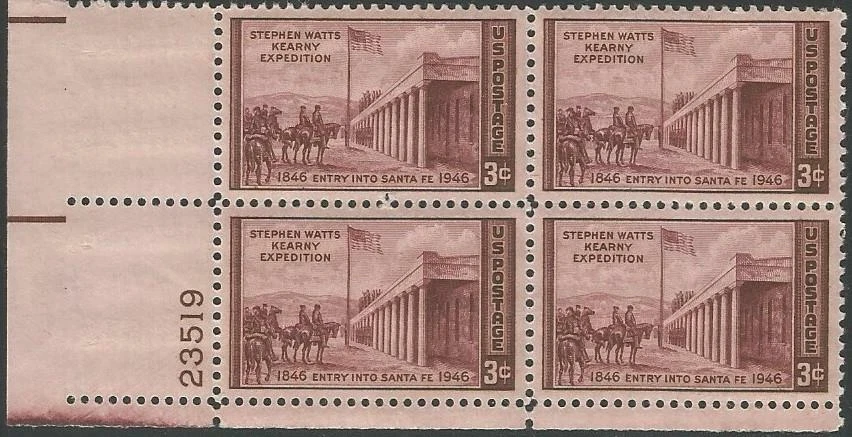 Plate Block of 4 stamps - Scott 944 - 3 cent - Kearney Expedition - 1946 - MNH - Image 1 of 1