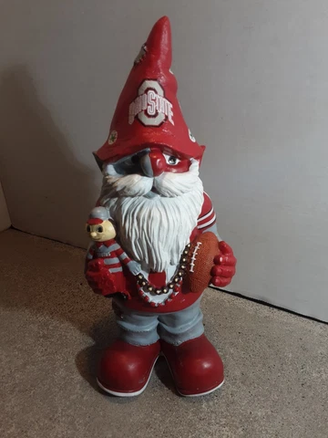 Ohio State Buckeyes OSU Football Gnome with Brutus Mascot 11" Scarce Cover