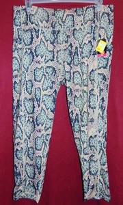 Pro Player Size XL SNAKE Print Pocket Mstr. Wicking 7/8 Yoga Capri Leggings NWT - Picture 1 of 8