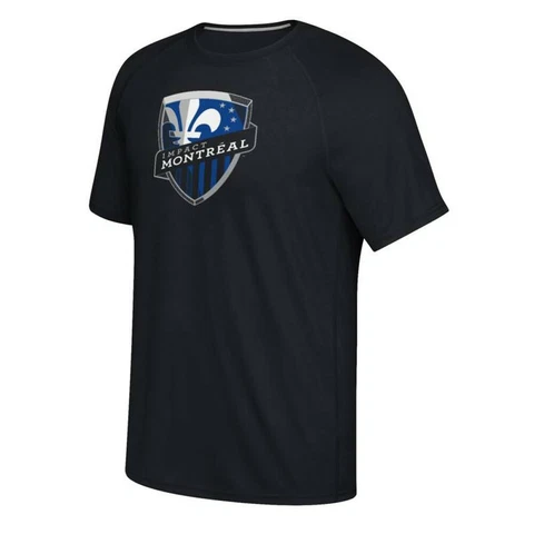 Montreal Impact MLS Adidas Men's Black Team Crest Fullback Climalite T-Shirt Cover