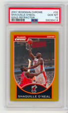 2007-08 SHAQ Bowman Chrome Gold Refractor PSA 10! /99 Pop 5! Shaquille O'Neal!