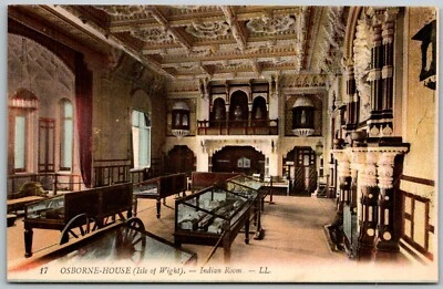 Isla de Wight Inglaterra c1910 Postal Casa Osborne India Habitación Foto 1 de 2