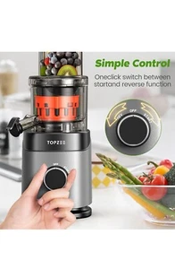 Cold Press Juicer, Slow Masticating Machines with Extra Large Feed Chute Black - Picture 1 of 14