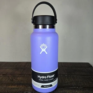 Hydro Flask 32 oz Wide Mouth Water Bottle Stainless Steel Hot Cold Lupine Purple - Picture 1 of 6