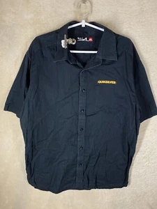 QUIKSILVER Casual Shirts Top Size XL Mens Black Short Sleeve - Picture 1 of 10