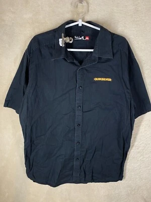 QUIKSILVER Casual Shirts Top Size XL Mens Black Short Sleeve - Image 1 of 4