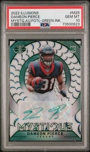 2022 Illusions Dameon Pierce FOTL Green Ink Auto SSP /5 PSA 10 - Picture 1 of 2