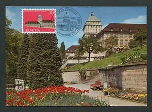 SVIZZERA MK 1983 ZURIGO UNIVERSITÀ MASSIMA CARTA MAXIMUM CARD MC CM m129 - Foto 1 di 2