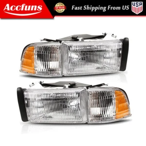 Lente Crystal Fresnel para Dodge Ram 1994-02 + faros halógenos esquina ámbar derecha + izquierda - Imagen 1 de 12