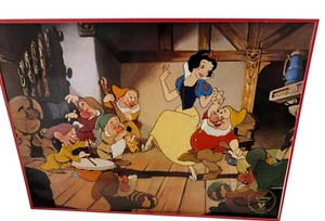Snow White & The Seven Dwarfs Exclusive Commemorative Lithograph 1994 mat Disney - Picture 1 of 5