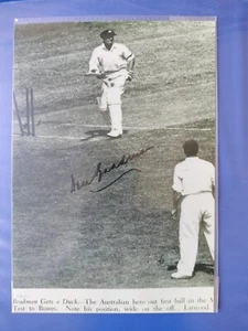 Australia Test Cricket Legend Sir Don Bradman 1932 Bodyline Signed Photo *Rare* - Picture 1 of 1