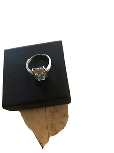 14K White Gold Mystic Gemstone Size 7 - Picture 1 of 9