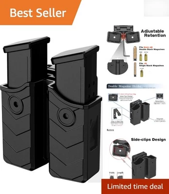 Lightweight Double Stack Mag Pouch - Adjustable Retention for Quick Access - Image 1 of 4