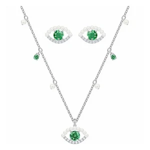NIB AUTH SWAROVSKI Luckily Necklace, Evil Eye, Crystal & Pearl 5429734 5429738 - Picture 1 of 4