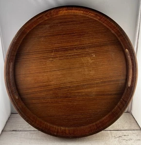 Vintage Goodwood Round Serving Tray Teak Thailand - Picture 1 of 7