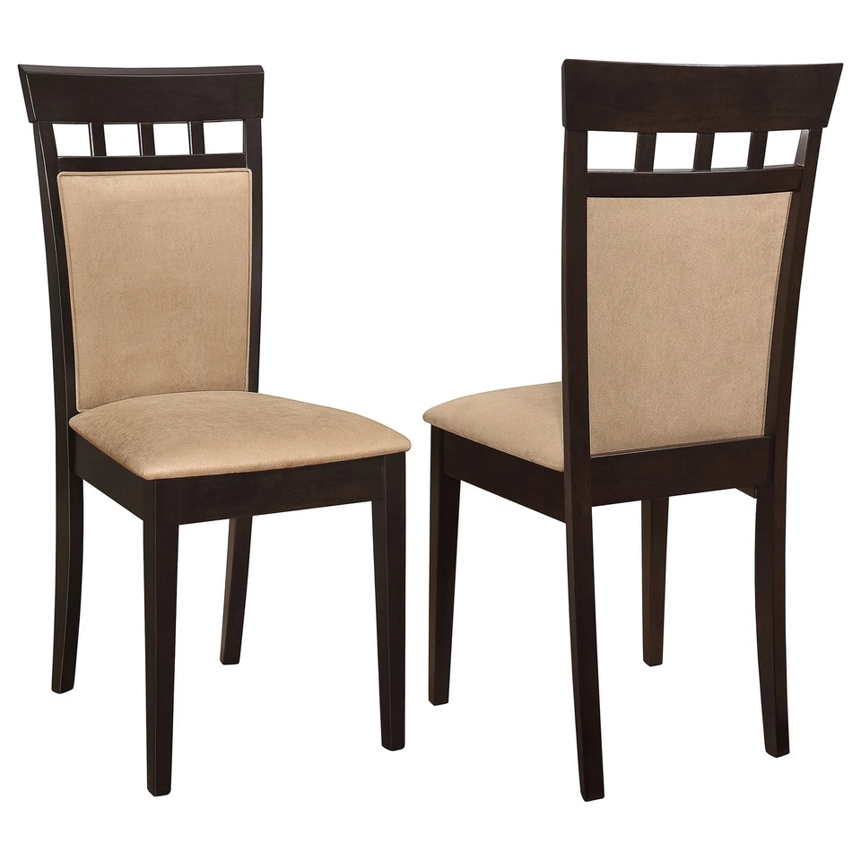Coaster Cushion Back Dining Chairs Cappuccino Set of 2