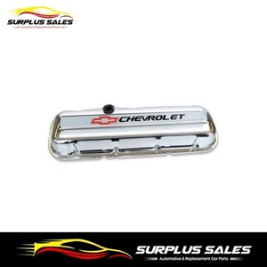 141-812 Chev 396 427 454 Big Block Short Chrome Chevroler Logo Rocker Covers - Picture 1 of 1