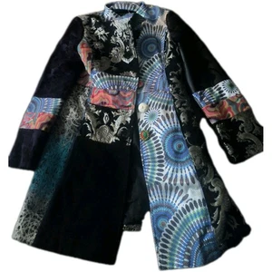ADORE Mixed Media Wearable Art Jacke Mantel Damen MEDIUM Boho Patchwork Festival - Bild 1 von 13