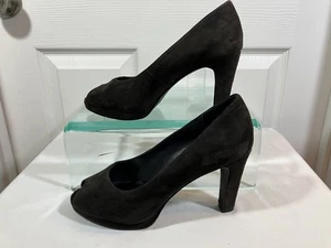 Wunderschön! Damen-Slipper "Worthington" dunkelgrau Leder Wildleder Größe 7W - Bild 1 von 9