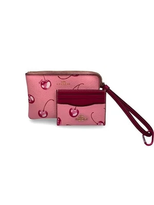 COACH Coin Purse & Matching Card Wallet – Cherry Design - Image 1 of 4