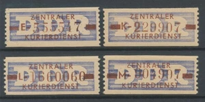 Lote RDA Service ZKD Michel No. 20 E, K, L, M nuevos - Imagen 1 de 1